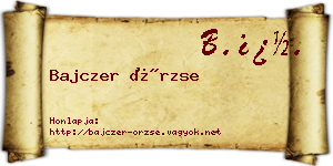 Bajczer Örzse névjegykártya