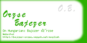 orzse bajczer business card